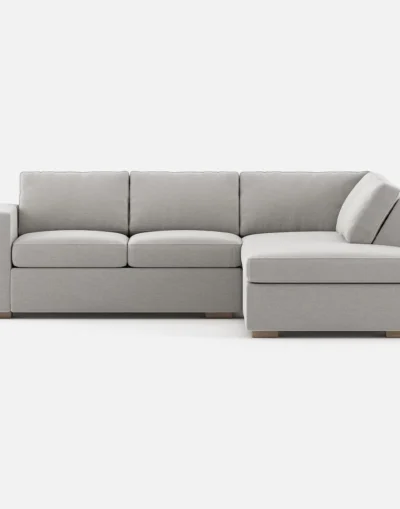 Glozin II Sectional Sofa in Latex—Gray